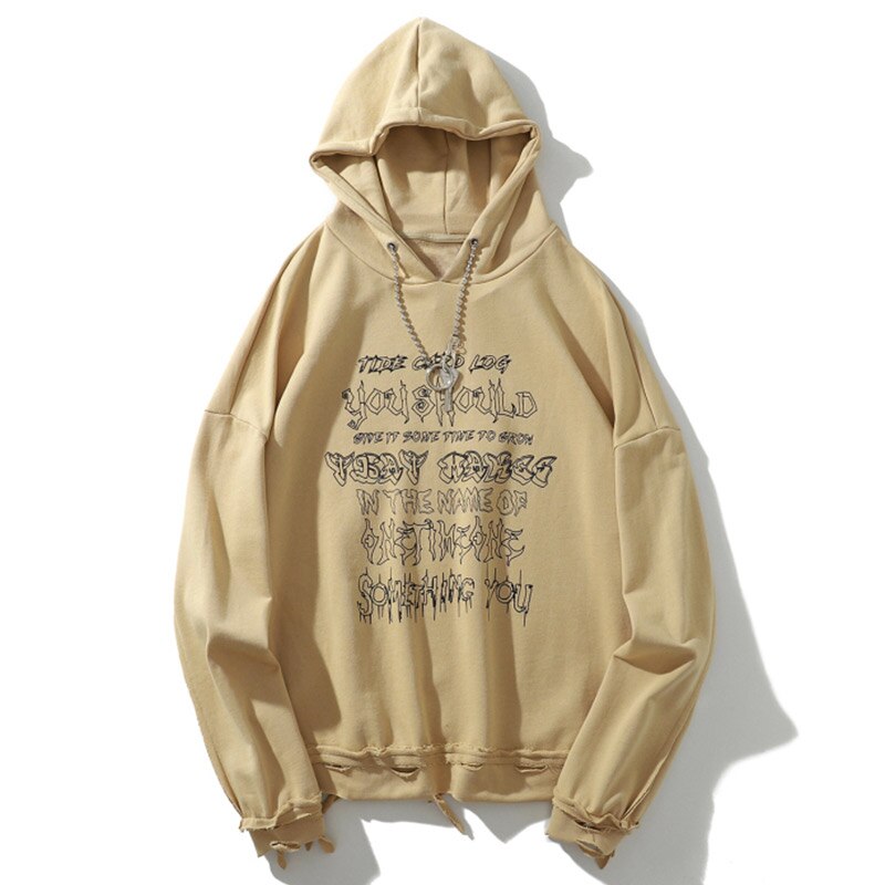 Baggy Mania Punk Letter Hipster Cozy Baggy Hooded Pullover Couple Streetwear