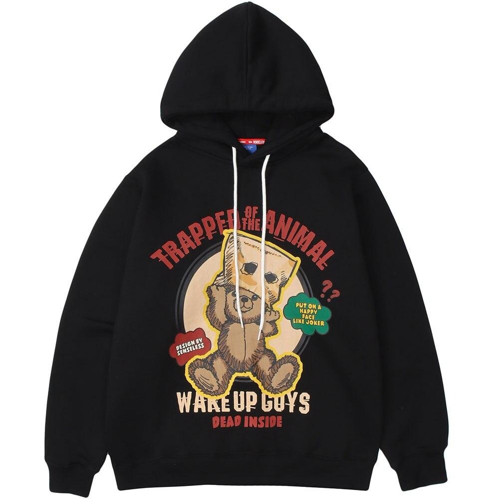 Baggy Mania Hoodie Furry Bear College Style