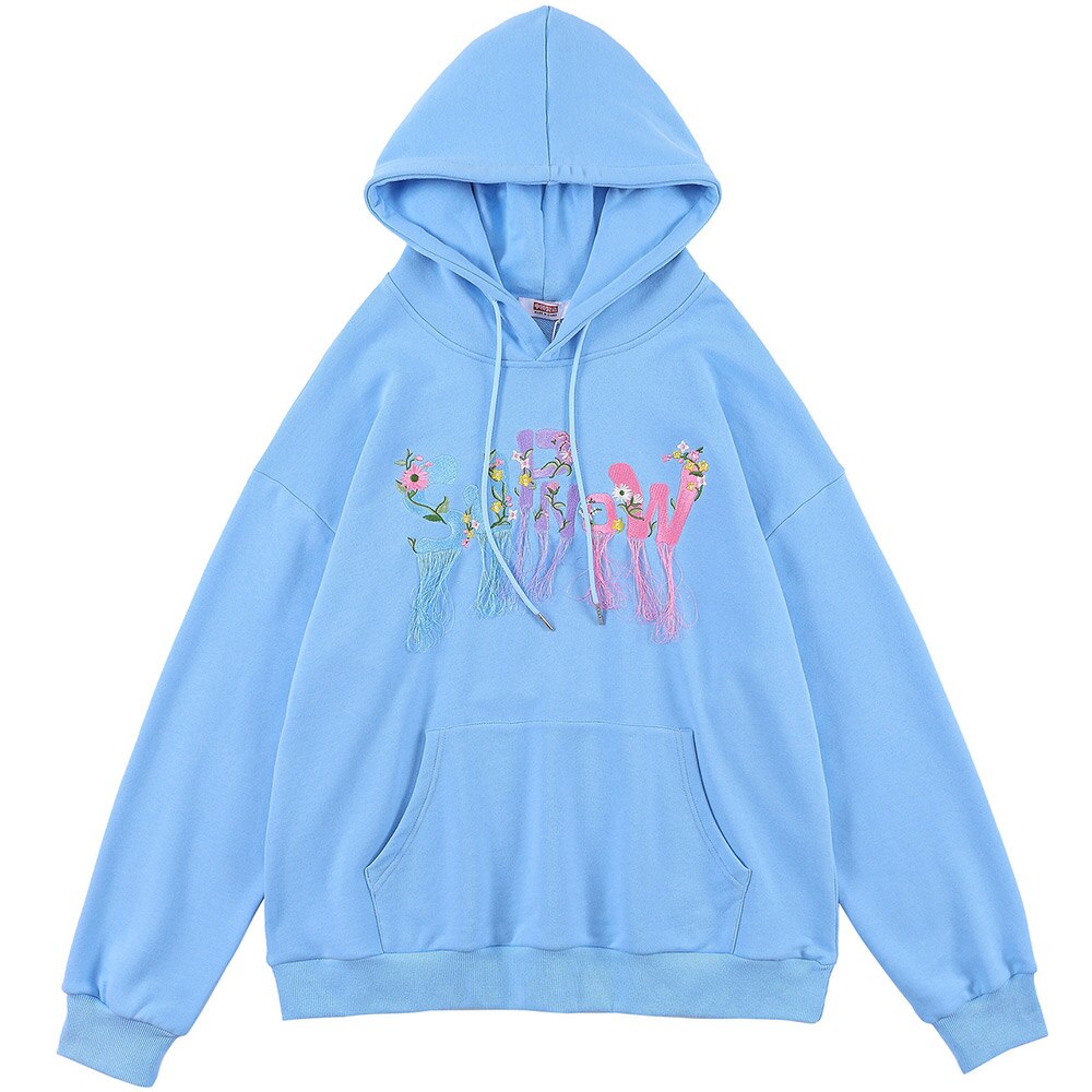 Baggy Mania Hoodie Flowers Embroidery