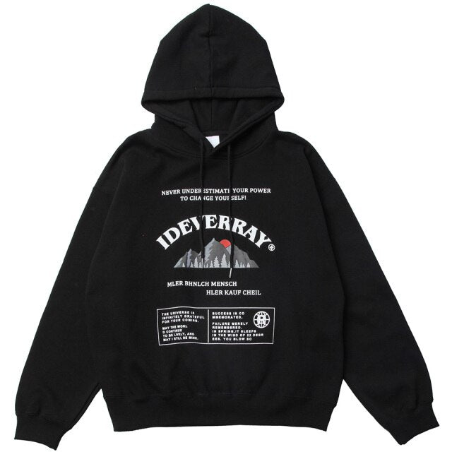 Baggy Mania Hoodie Mountain Letter Vintage