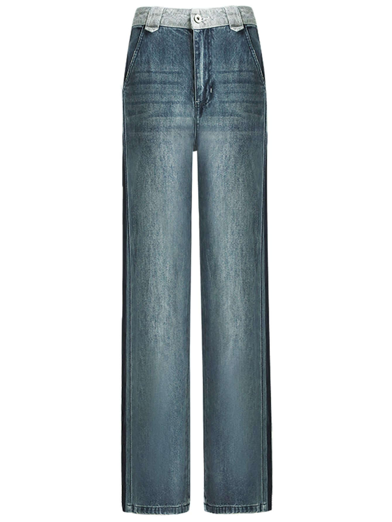 Baggy Mania Washed Flared Blue Jeans