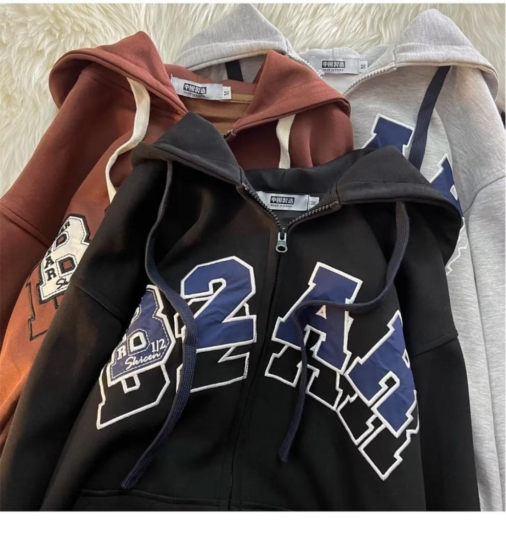 Long Sleeve Jacket Baseball Collar Baggy Coat