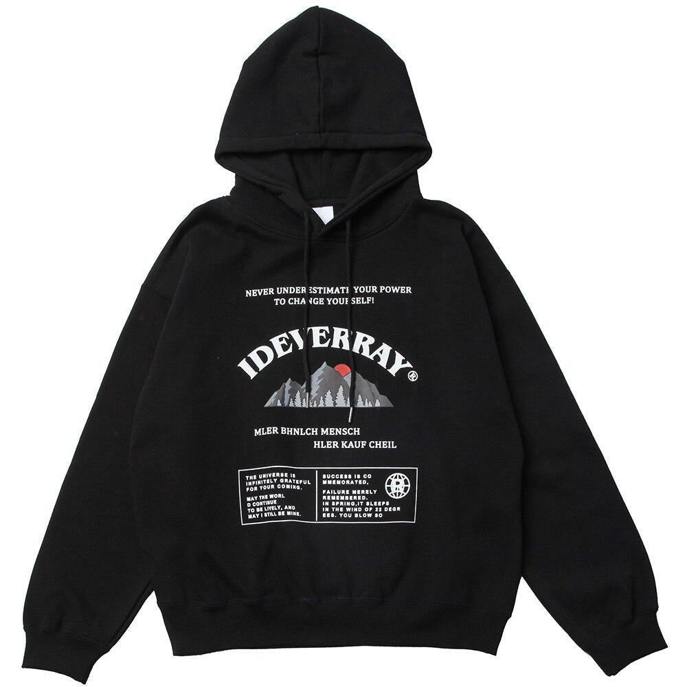 Baggy Mania Hoodie Mountain Letter Vintage