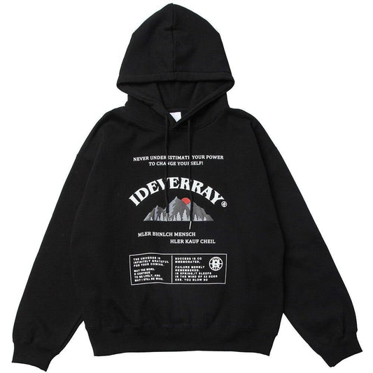 Baggy Mania Hoodie Mountain Letter Vintage