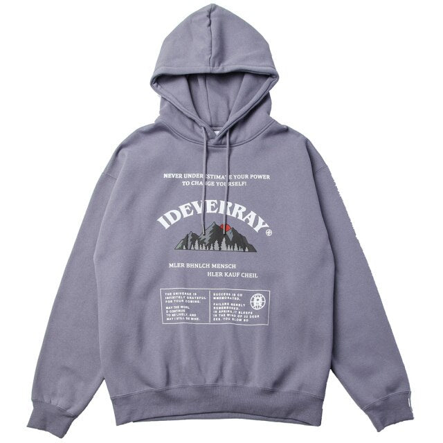 Baggy Mania Hoodie Mountain Letter Vintage
