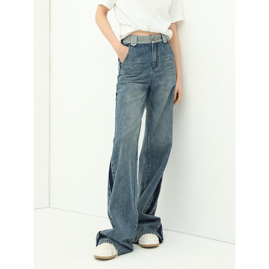 Baggy Mania Washed  Flared Blue Jeans